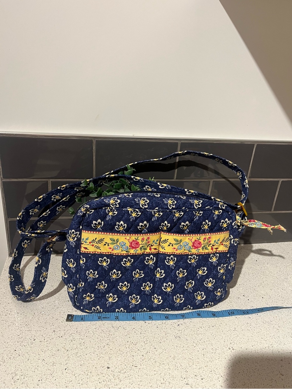 Vera Bradley Quilted Floral Denim Shoulder Bag Purse Vintage Y2K - Picture 11 of 16